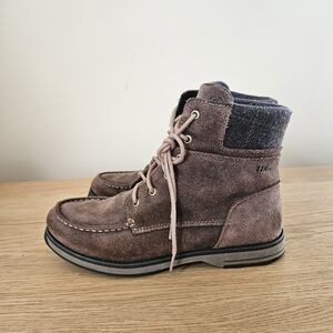 L.L.Bean TEK 2.5 Waterproof Suede Boots Women’s 8M Brown Wool Collar Outdoor